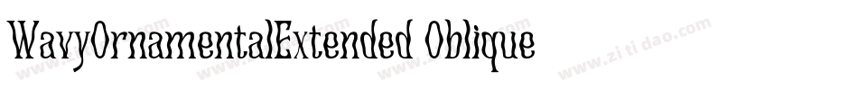 WavyOrnamentalExtended Oblique字体转换